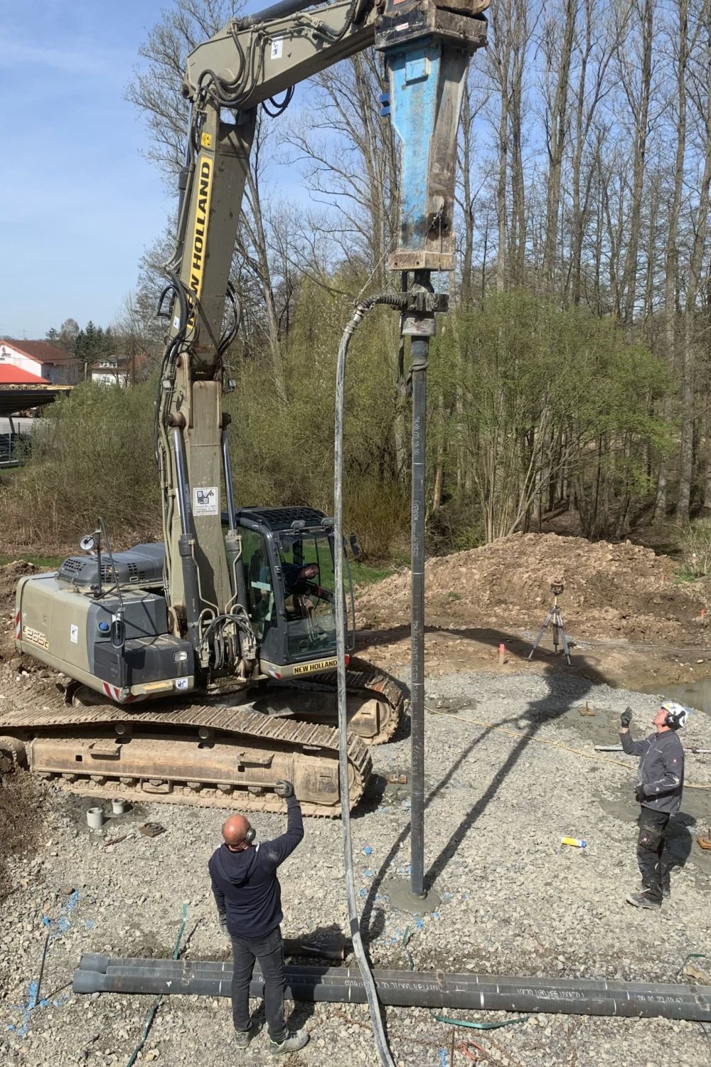 Baustelle Fachbereich Verpresste Pfahlgründung