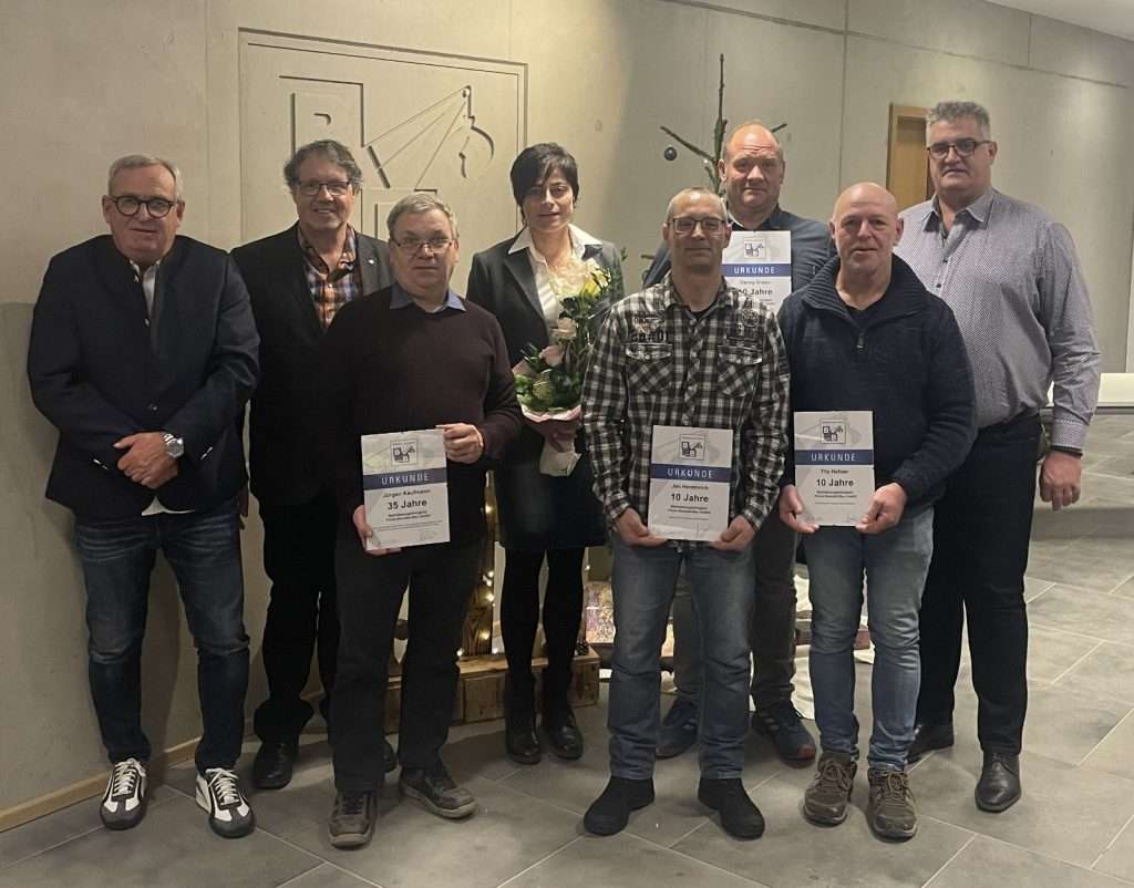 Brandel Bau - Langjährig Beschäftigte ausgezeichnet